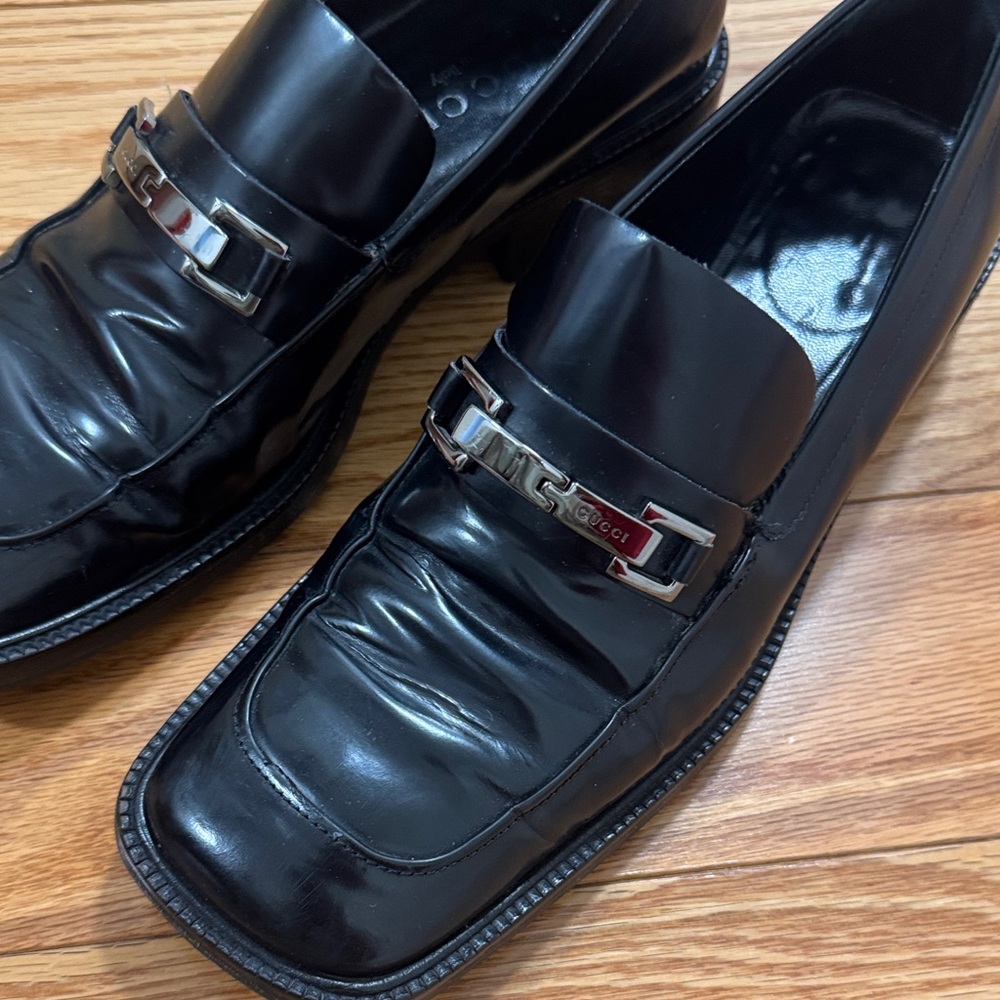 Gucci Tom ford era horsebit Black Leather Slip-On Loafers